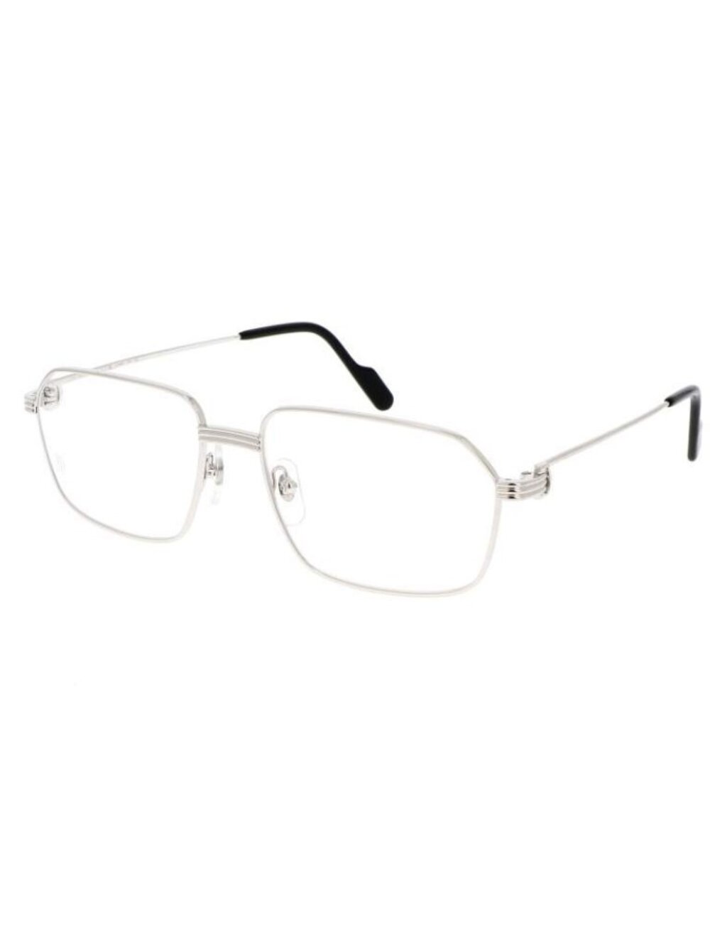 New Cartier CT0445O 004 Silver Eyeglasses Authentic